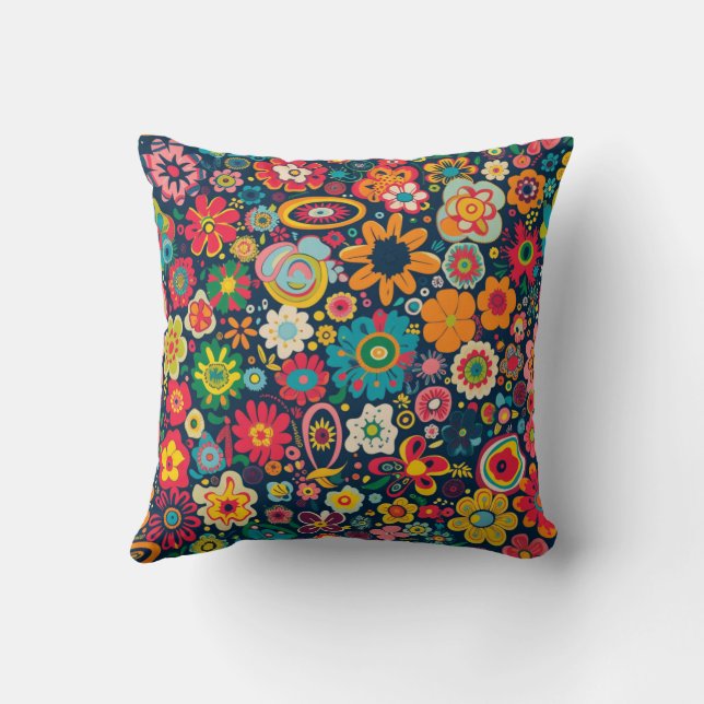 Hippie Throw Pillow (Back)