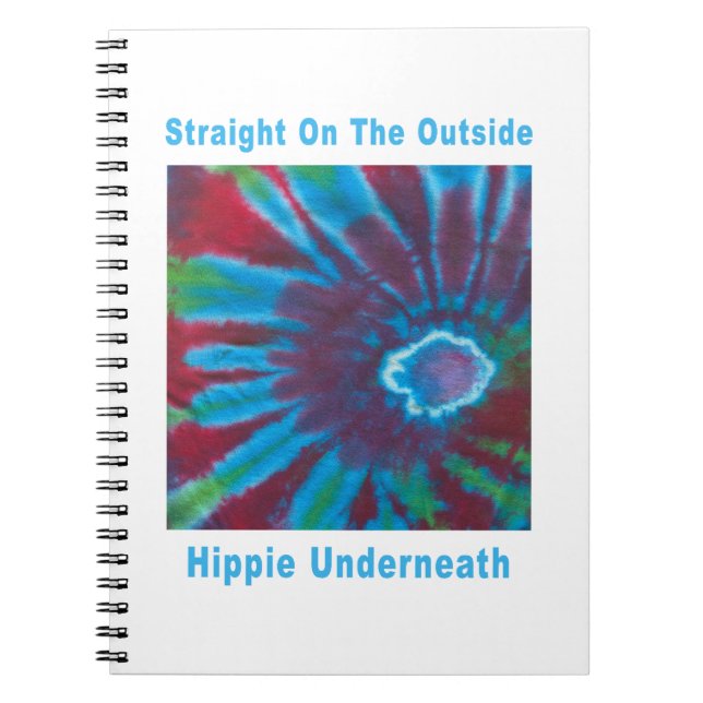 Hippie Tie Dye Spiral Notebook (Front)