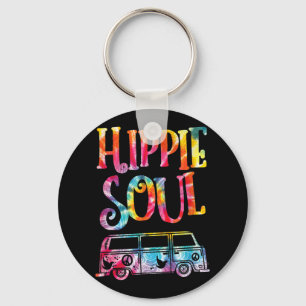 Hippie Tie Dye Van Hippie Soul Key Ring