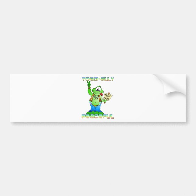 Hippie Toad Bumper Sticker (Front)