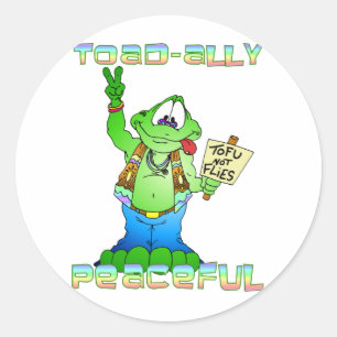 Hippie Toad Classic Round Sticker