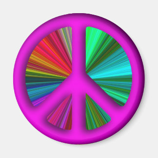 Hippie Trippy Peace Sign Magnet