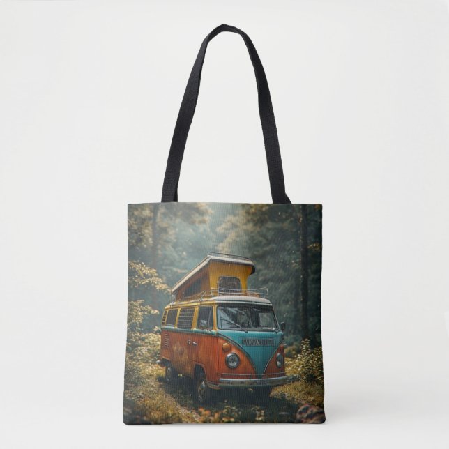 Hippie Van All-Over Print Tote Bag (Front)
