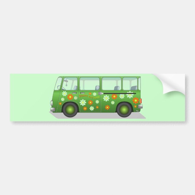 Hippie van image bumper sticker (Front)