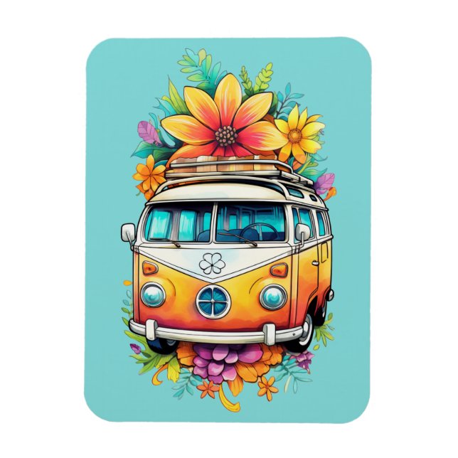Hippie Van Magnet (Vertical)