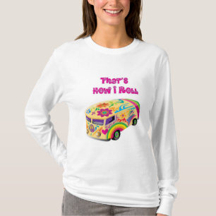 hippie van retro how i roll T-Shirt