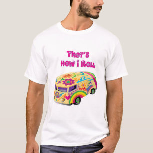 hippie van retro how i roll T-Shirt