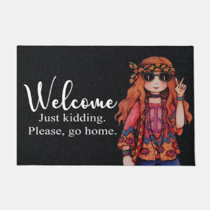 Hippie Welcome Doormat, Hippie Doormat