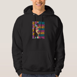 Hippie Woman Groovy Chick Pop Aesthetic 70s Retro  Hoodie