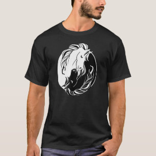 Hippie Yin Yang Horse Lover Gift Tai Idea 1 T-Shirt