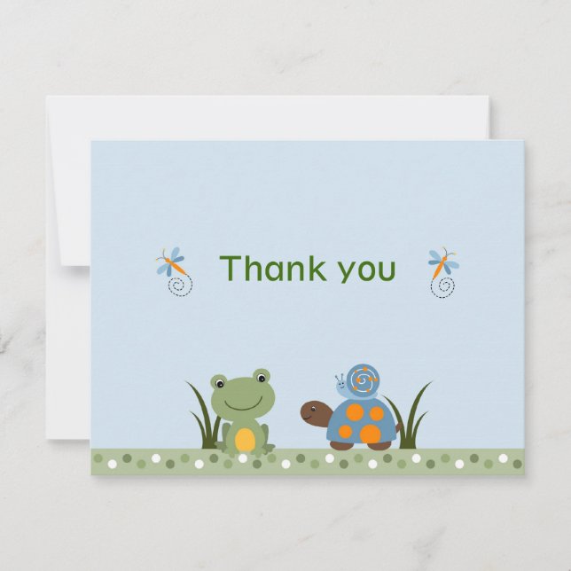 Hippity Frog Turtle Thank You Note Cards (Front)