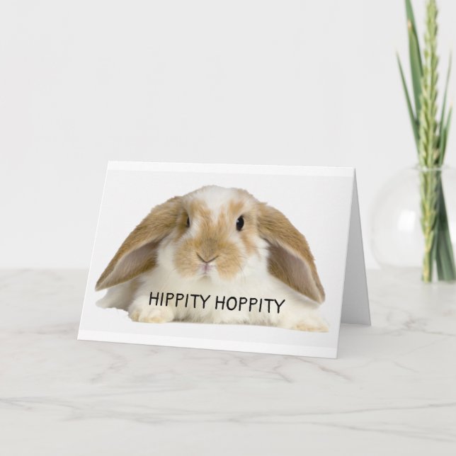 HIPPITY HOPPITY "EASTER" IS ON ITS WAY HOLIDAY CARD (Front)