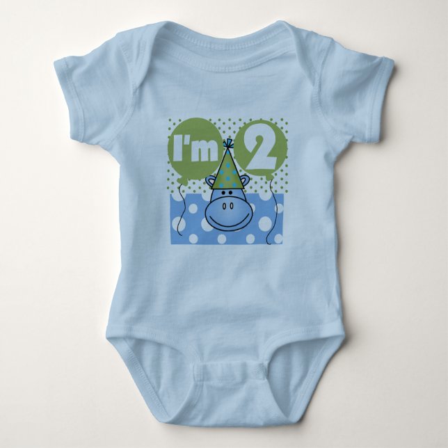 Hippo 2nd Birthday Tshirts and Gifts (Front)