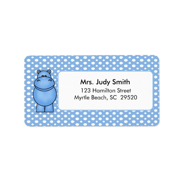Hippo Address Label (Front)