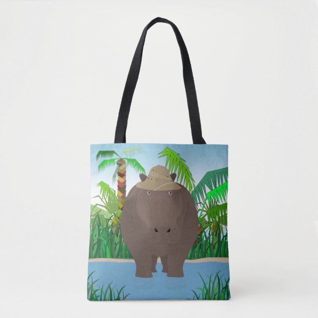 Hippo Allover Tote Bag (Front)