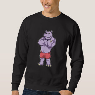 Hippo as Bodybuilder extreme Sweatshirt