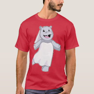 Hippo as Bride with Veil T-Shirt