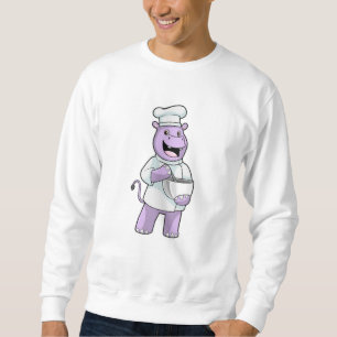 Hippo as Chef with Bowl Sweatshirt