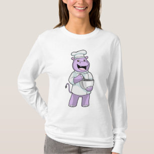 Hippo as Chef with Bowl T-Shirt