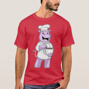 Hippo as Chef with Bowl T-Shirt