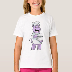 Hippo as Chef with Bowl T-Shirt