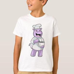 Hippo as Chef with Bowl T-Shirt