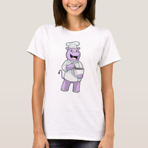 Hippo as Chef with Bowl T-Shirt