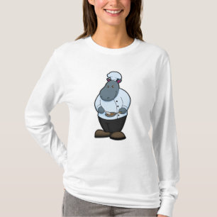 Hippo as Cook with Pan T-Shirt