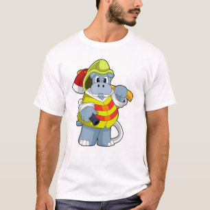 Hippo as Firefighter with Axe T-Shirt