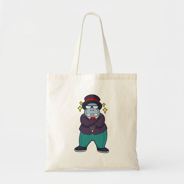 Hippo as Groom with Suit.PNG Tote Bag (Front)