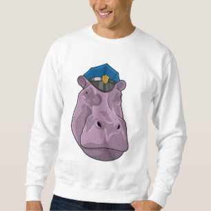 Hippo as Police officer Police Sweatshirt