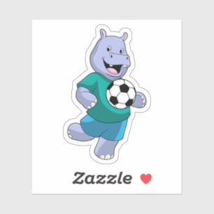 Hippo as Soccer player with Soccer