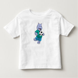 Hippo as Soccer player with Soccer Toddler T-Shirt