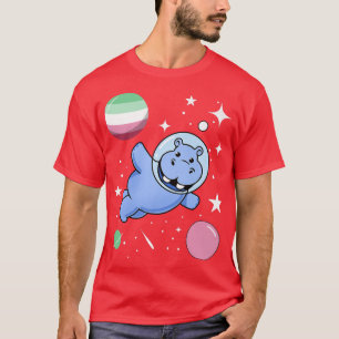 Hippo Astronaut Abroseual Pride  T-Shirt