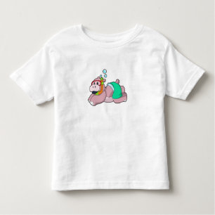 Hippo at Diving with Snorkel Toddler T-Shirt