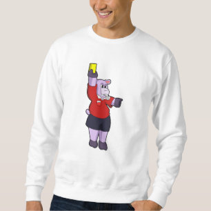 Hippo at Soccer as Referee Sweatshirt