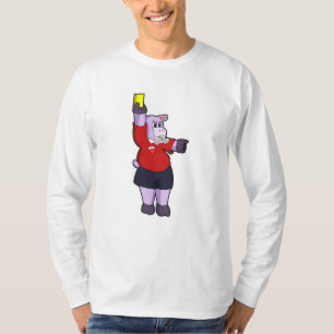 Hippo at Soccer as Referee T-Shirt