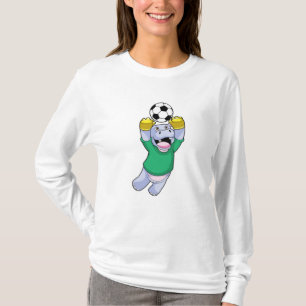 Hippo at Soccer Sports T-Shirt