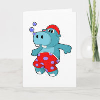 Hippo at Swimming with Swimming trunks