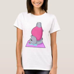 Hippo at Yoga Fitness T-Shirt