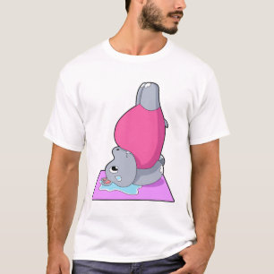 Hippo at Yoga Fitness T-Shirt