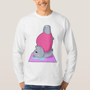 Hippo at Yoga Fitness T-Shirt