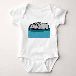 Hippo Baby Bodysuit