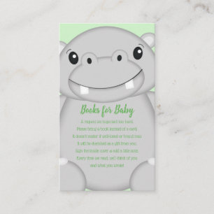 Hippo Baby Shower Enclosure Card
