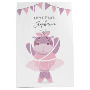 Hippo Ballerina Medium Gift Bag