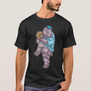 Hippo Baseball Baseball glove T-Shirt