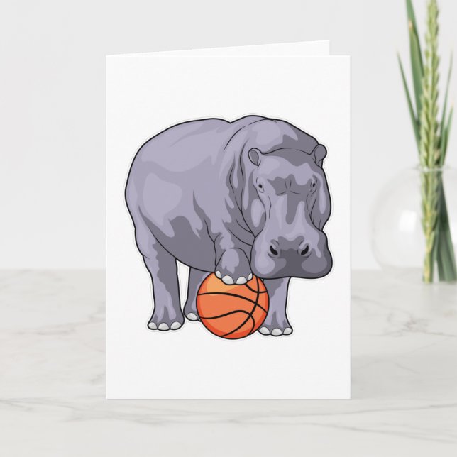 Hippo Basketball player Basketball Card (Front)