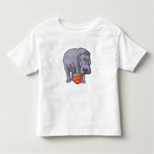 Hippo Basketball player Basketball Toddler T-Shirt