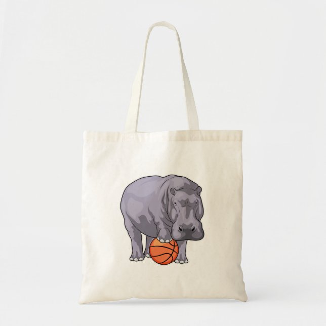 Hippo Basketball player Basketball Tote Bag (Front)