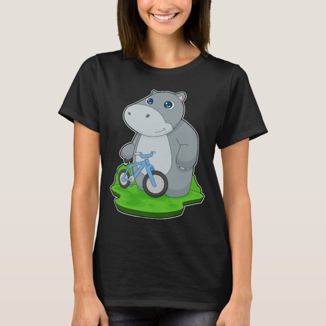 Hippo Bicycle T-Shirt (Front)